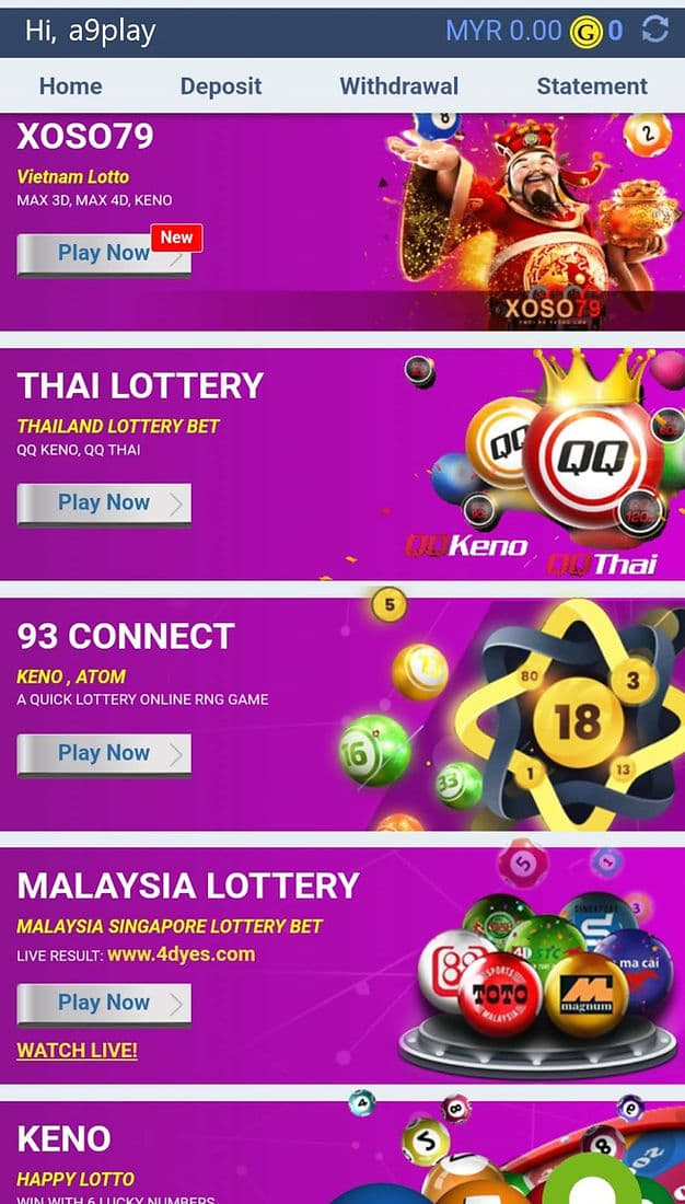 a9play Lottery 1